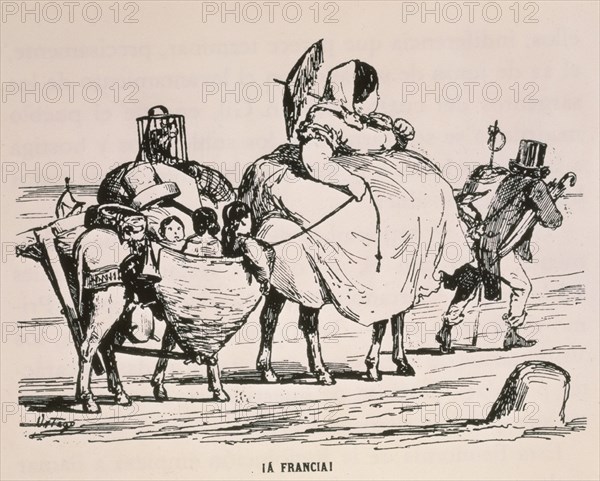 CARICATURA DE ISABEL II "A FRANCIA"
MADRID, SENADO-BIBLIOTECA
MADRID
