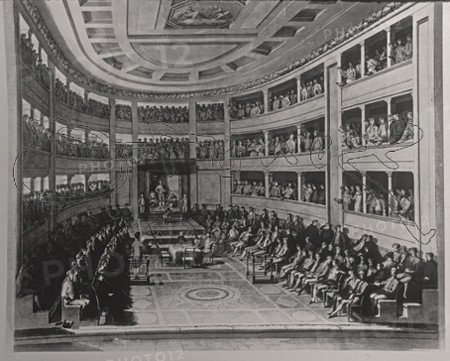 UNA SESION DE LAS CORTES DURANTE EL REINADO DE FERNANDO VII-S XIX
Madrid, Lazaro Galdiano museum