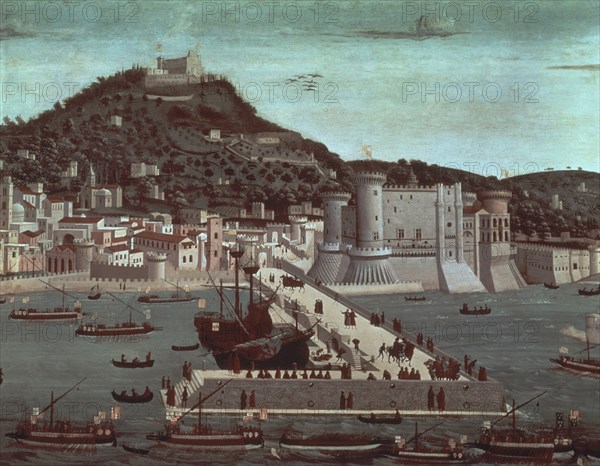 TAVOLA STROZZI-S XV-FLOTA DE FERNANDO I DE NAPOLES/ALFONSO V DE ARAGON REGRESA DE LA BATALLA DE ISCHIA CONTRA JUAN DUQUE DE CALABRIA Y LORENA (CONJ Nº
NAPOLES, MUSEO CAPODIMONTE
ITALIA

This image is not downloadable. Contact us for the high res.