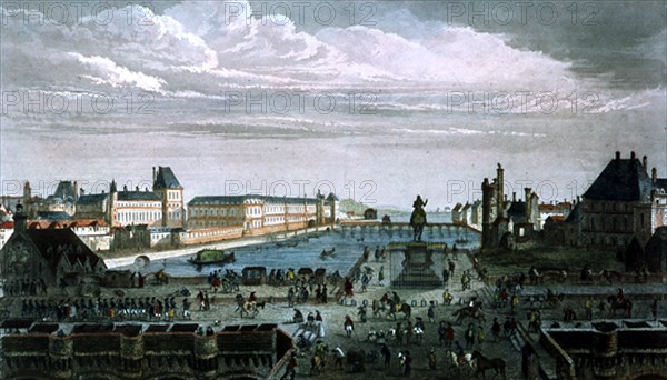 SCROCDER
Z-LITOGRAFIA:PARIS HACIA 1635-VISTA DEL LOUVRE,PUERTA NUEVA,PUENTE BARBIER...
PARIS, COLECCION PARTICULAR
FRANCIA
