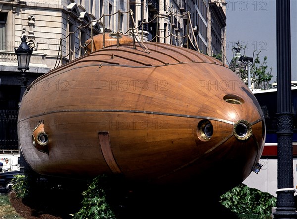 MONTURIOL NARCISO 1819/85
SUBMARINO DE MONTURIOL-REPRODUCCION-1ªINMERSION EN BARNA EL 2/10/1864
BARCELONA, EXTERIOR
BARCELONA