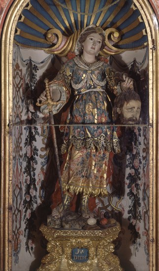 ROLDAN LUISA ATRIB(ROLDANA)
ESCULTURA-MUJER FUERTE DE LA BIBLIA"JUDITH"MADERA Y OTROS MATERIALES POLICROMADOS 1736
GUADALUPE, MONASTERIO
CACERES

This image is not downloadable. Contact us for the high res.
