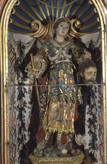 ROLDAN LUISA ATRIB(ROLDANA)
ESCULTURA-MUJER FUERTE DE LA BIBLIA"JUDITH"MADERA Y OTROS MATERIALES POLICROMADOS 1736
GUADALUPE, MONASTERIO
CACERES

This image is not downloadable. Contact us for the high res.