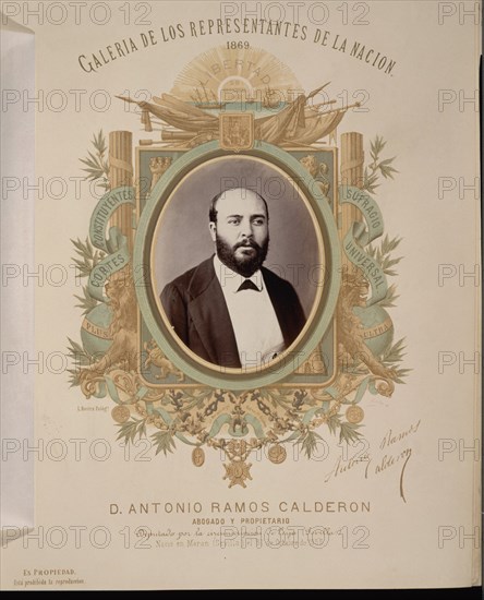 GALERIA REPRESENTANTES DE LA NACION 1869-D.ANTONIO RAMOS CALDERON-DIPUTADO DE ECIJA(SEVILLA)
MADRID, CONGRESO DE LOS DIPUTADOS-BIBLIOTECA
MADRID

This image is not downloadable. Contact us for the high res.