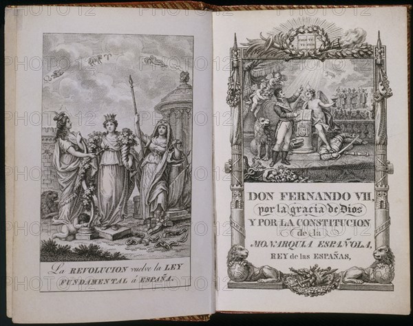 SANTIAGO JOSE MªDE
GRABADOS SOBRE CONSTITUCION POLITICA DE LA MONARQUIA ESPAÑOLA,PROMULGADA EN CADIZ A 19/3/1812
MADRID, CONGRESO DE LOS DIPUTADOS-BIBLIOTECA
MADRID
