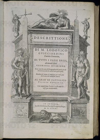 GUICCIARDINI LODOVICO
PORTADA DESCRIPTIONE DI TUTTI PAESI BASSI"(DESCRIPCION DE TODOS LOS PAISES BAJOS)AMBERES 1581
MADRID, CONGRESO DE LOS DIPUTADOS-BIBLIOTECA
MADRID

This image is not downloadable. Contact us for the high res.