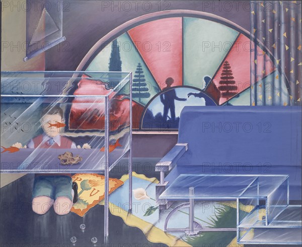 PEREZ VILLALTA GUILLERMO 1948-
"INTERIOR DE LAS COSAS TRANSPARENTES"
MADRID, COLECCION ELENA LUJAN
MADRID