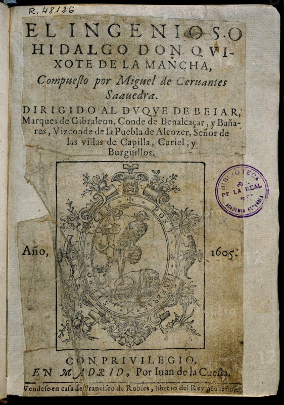 Cervantes, Cover - The Ingenious Hidalgo Don Quixote de la Mancha