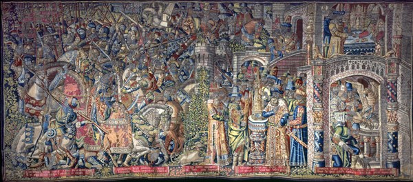 TAPIZ DE LA GUERRA DE TROYA
MADRID, COLECCION DUQUES DE ALBA
MADRID