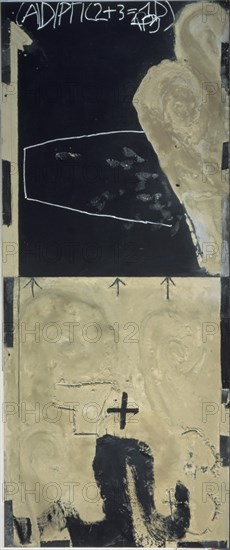 TAPIES ANTONI 1923-
DIPTIC 2 + 3 - 1996 - 250  X 600 cm - Tec Mixta/Madera
MADRID, GALERIA SOLEDAD LORENZO
MADRID