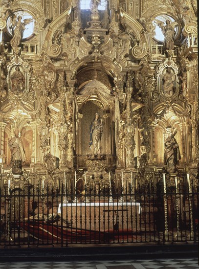 DUQUE CORNEJO PEDRO 1678/1757
RETABLO BARROCO DE LA CAPILLA DE LA ANTIGUA - 1718
GRANADA, CATEDRAL
GRANADA