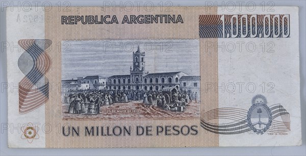 BILLETE DE UN MILLON DE  PESOS ARGENTINOS - REVERSO

This image is not downloadable. Contact us for the high res.