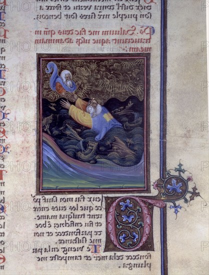 ILUSTRACION MINIADA - INICIAL HISTORIADA - JONAS SALE DE LA BALLENA -BIBLIA
VATICANO, BIBLIOTECA
VATICANO
