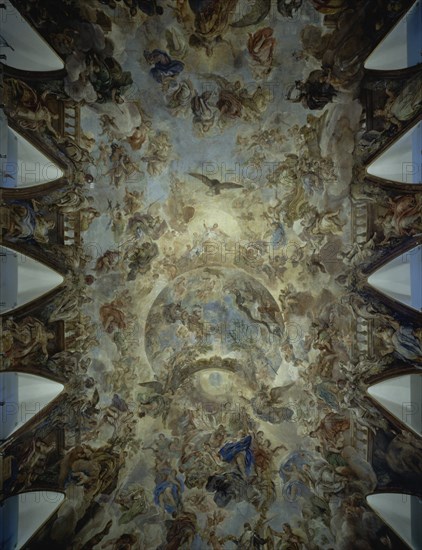 GIORDANO LUCA 1632/1705
DET- FRESCOS DE LA BOVEDA - HISTORIA DEL TOISON DE ORO 1699- ALEGORIA DE LA MONARQUIA
MADRID, CASON RETIRO
MADRID