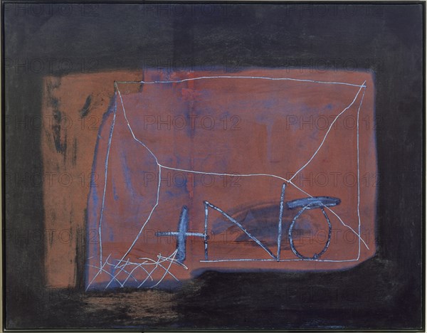 TAPIES ANTONI 1923-
GRAFISMES BLAWS SOBRE VELLUT
MADRID, COLECCION PARTICULAR
MADRID