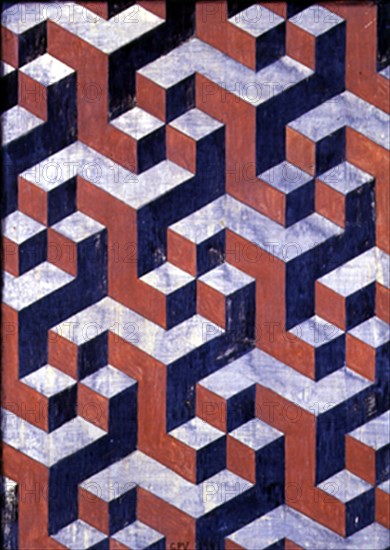 PEREZ VILLALTA GUILLERMO 1948-
ESTRUCTURA ISOMETRICA A PARTIR DE UNA ESTRELLA DE SEIS PUNTAS-1993 - 50x35,5- SERIE INVENCIONES
MADRID, GALERIA SOLEDAD LORENZO
MADRID