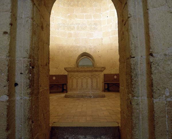 MESA DE ALTAR CON DECORACION MUDEJAR EN EL PISO ALTO DEL EDICULO
SEGOVIA, IGLESIA DE LA VERA CRUZ
SEGOVIA