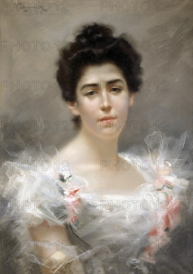 VAAMONDE JOAQUIN 1872-1900
RETRATO DE Dª ROSARIO DE GURTUBAY Y GONZALEZ DE CASTEJON- DUQ DE HIJAR-1897-PASTEL/PAPEL- 65x50 cm
MADRID, COLECCION DUQUES DE ALBA
MADRID