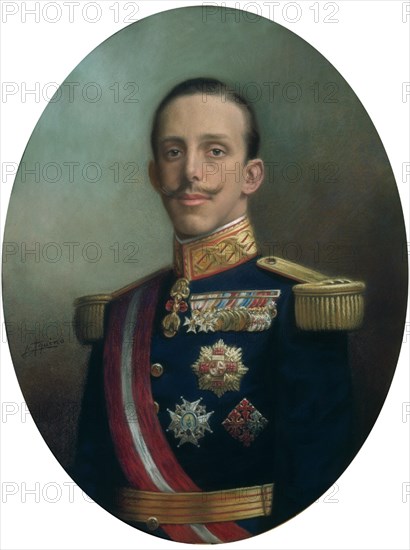 AQUINO Y LOSADA NICOLAS
ALFONSO XIII REY DE ESPAÑA - OVALO - 82x63 - PASTEL
MADRID, SENADO-PINTURA
MADRID