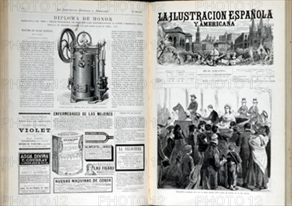 ILUSTRACION ESPAÑOLA Y AMERICANA 15/10/1876- LLEGADA DE ISABEL II CON ALFONSO XII A MADRID
MADRID, SENADO-BIBLIOTECA
MADRID