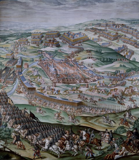 GRANELLO/TAVARON/CASTELLO/CAMBIASSO
DET- BATALLA DE SAN QUINTIN (1557) - PINTURA AL FRESCO 1585- SALA DE BATALLAS- DESPUES DE RESTAURAR
SAN LORENZO DEL ESCORIAL, MONASTERIO-INTERIOR
MADRID

This image is not downloadable. Contact us for the high res.