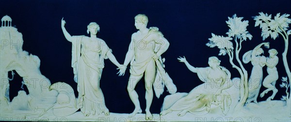 FLAXMAN JOHN 1755-1826
LA ELECCION DE HERCULES-DISEÑADO PARA J WEDGWOOD- LOZA DE JASPE-ESTILO NEOCLASICO-S XVIII
BURY, GALERIA DE ARTE
INGLATERRA

This image is not downloadable. Contact us for the high res.