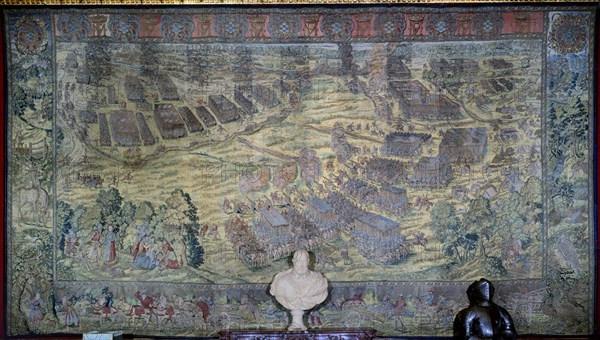 PANNEMAKER WILLEM
TAPIZ MOSTRANDO UNA DE LAS BATALLAS DEL DUQUE DE ALBA - 1567-73
MADRID, COLECCION DUQUES DE ALBA
MADRID