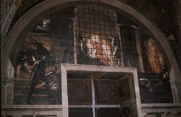 RAFAEL 1483/1520
LIBERACION DE SAN PEDRO - 1513-14 - RESTAURADO
VATICANO, ESTANCIA DEL HELIODORO
VATICANO