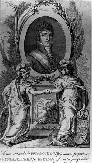 A FERNANDO VII Y LA UNION PERPETUA DE INGLATERRA Y ESPAÑA GLORIA Y PROSPERIDAD - GRABADO S XIX
MADRID, MUSEO MUNICIPAL
MADRID

This image is not downloadable. Contact us for the high res.