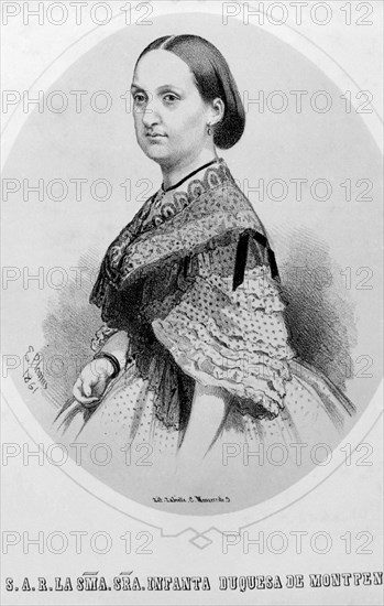 PLANAS E
RETRATO DE LA INFANTA DUQUESA DE MONTPENSIER - GRABADO - 1861
MADRID, MUSEO ROMANTICO
MADRID