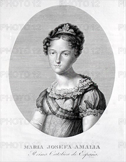 MARIA JOSEFA AMALIA REINA CATOLICA DE ESPAÑA - III ESPOSA DE FERNANDO VII - GRABADO S XIX
MADRID, MUSEO ROMANTICO
MADRID