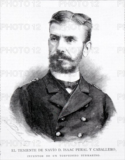 EL TENIENTE DE NAVIO DON ISAAC PERAL Y CABALLERO INVENTOR DE UN TORPEDO SUBMARINO-GRABADO S XIX
MADRID, BIBLIOTECA NACIONAL
MADRID

This image is not downloadable. Contact us for the high res.