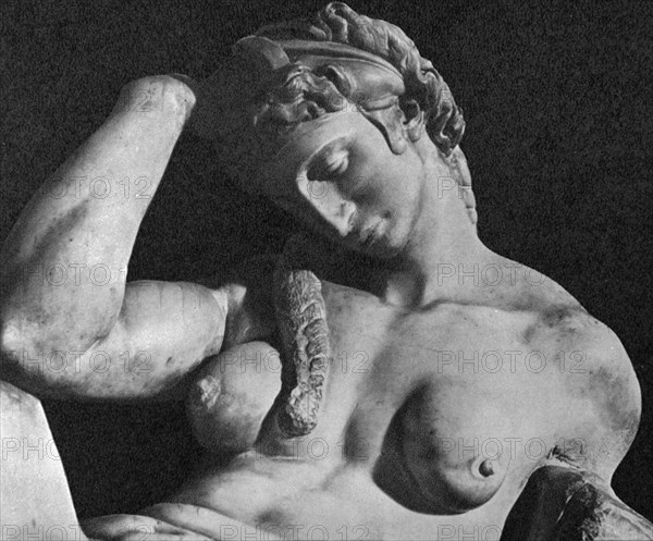 MIGUEL ANGEL 1475-1564
DETALLE DEL DIA- TUMBA DE GIULIANO DE MEDICIS
MADRID, BIBLIOTECA NACIONAL
MADRID