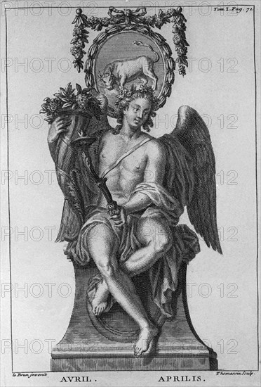 GRABADO DE LA ALEGORIA DEL MES DE ABRIL
MADRID, BIBLIOTECA NACIONAL
MADRID

This image is not downloadable. Contact us for the high res.