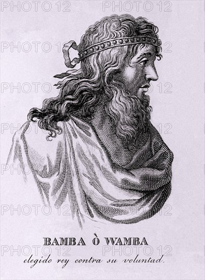 WAMBA (672-680) - REY VISIGODO ELEGIDO POR LA NOBLEZA
MADRID, BIBLIOTECA NACIONAL GRABADO
MADRID

This image is not downloadable. Contact us for the high res.
