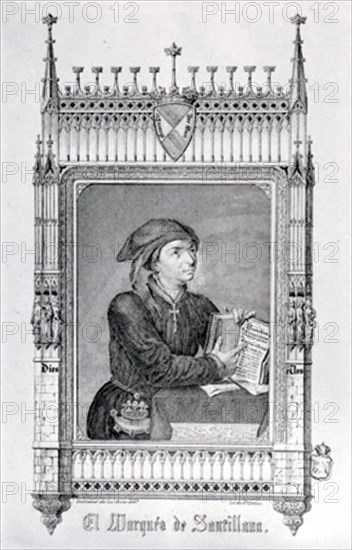 IÑIGO LOPEZ DE MENDOZA (1398/1458) - PRIMER MARQUES DE SANTILLANA
MADRID, BIBLIOTECA NACIONAL GRABADO
MADRID

This image is not downloadable. Contact us for the high res.