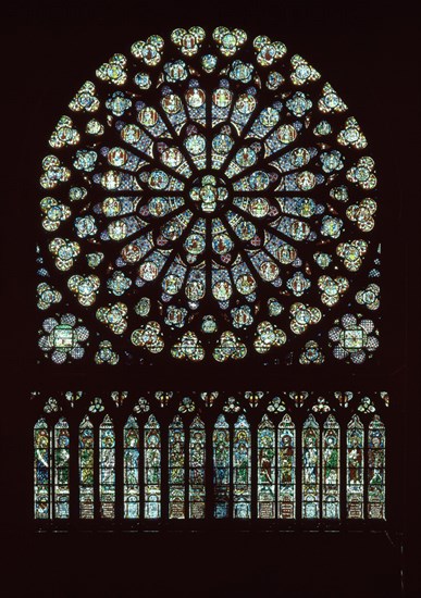 INTERIOR - ROSETON - VIDRIERA GOTICA - S XII
SAINT DENIS, CATEDRAL
FRANCIA