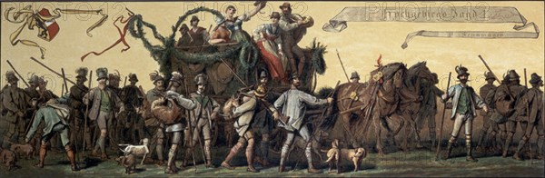 MAKART HANS 1840/84
CAZADORES DE MONTAÑA-CABALGATA CONMEMORATIVA DE LOS 50 AÑOS EN EL PODER DE FRANCISCO JOSE I-S XIX
VIENA, KUNSTHISTORISCHES MUSEUM
AUSTRIA