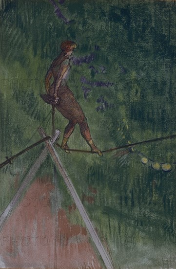 TOULOUSE LAUTREC 1864/1901
EN EL CIRCO - EQUILIBRISTA EN LA CUERDA - PASTEL Y LAPIZ - 0,47x0,33 m
COLECCION PARTICULAR
