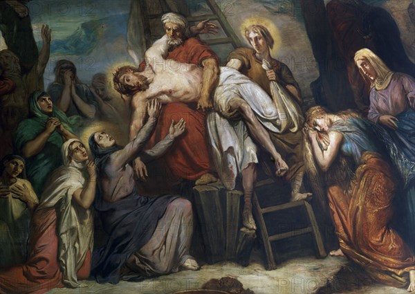 CHASSERIAU THEODORE 1809/56
ABSIDE - DESCENDIMIENTO DE CRISTO - 1852-1855 - FRESCO - DETALLE
PARIS, IGLESIA SAINT PHILIPPE DE ROULE
FRANCIA