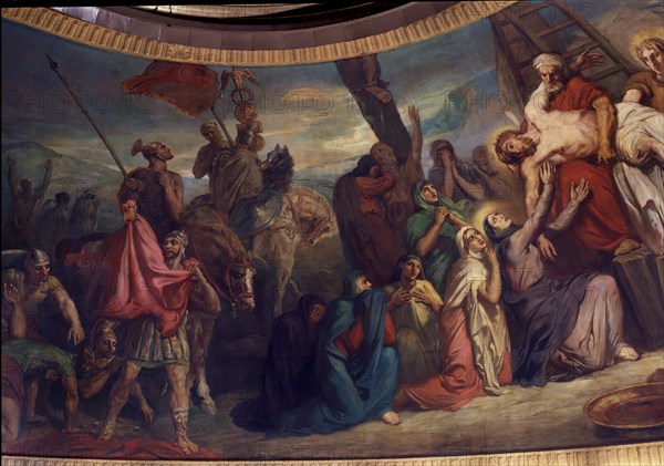 CHASSERIAU THEODORE 1809/56
ABSIDE - DESCENDIMIENTO DE CRISTO - 1852-1855 - FRESCO - DETALLE
PARIS, IGLESIA SAINT PHILIPPE DE ROULE
FRANCIA