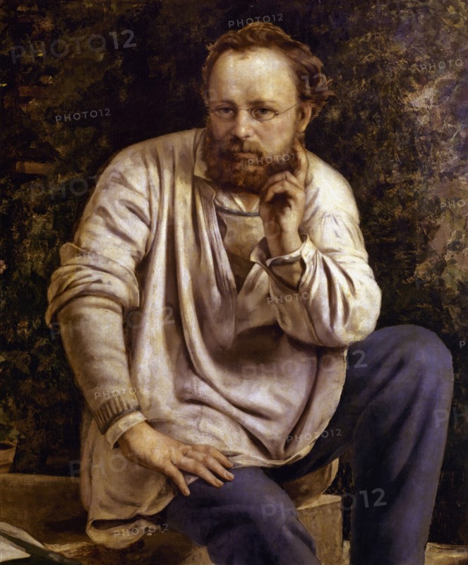 Courbet, Proudhon et ses enfants (détail)