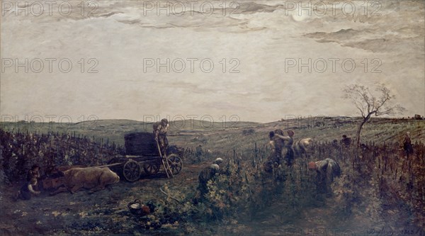 DAUBIGNY CHARLES 1817/78
LOS VENDIMIADORES EN BORGOÑA - S XIX
PARIS, MUSEO LOUVRE-INTERIOR
FRANCIA