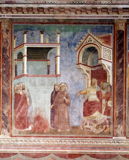 GIOTTO 1266/1337
HISTORIA DE SAN FRANCISCO - LA PRUEBA DE FUEGO ANTE EL SULTAN - 1297/1300 - FRESCO - 270x230
ASIS, BASILICA DE SAN FRANCISCO
ITALIA
