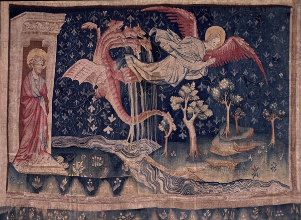 TAPIZ DEL APOCALIPSIS - LA TIERRA ABSORBE EL RIO ... (carton de Jean de Bruges)  - S XIV
ANGERS, CASTILLO
FRANCIA

This image is not downloadable. Contact us for the high res.