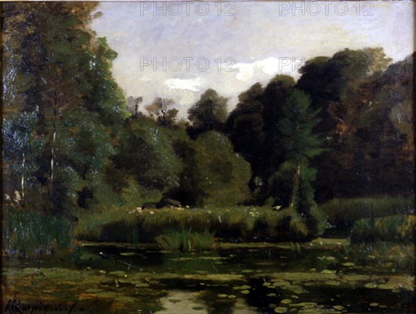 HARPIGNIES HENRI 1819/1916
CHARCA EN EL BOSQUE (VAUX DE CERNAY) - S XIX - ESCUELA DE BARBIZON
SCEAUX, MUSEO
FRANCIA