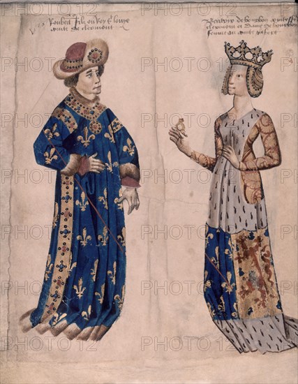 REVEL G
ROBERT CONDE DE CLERMONT Y BEATRIZ DE BOURBON - ARMORIAL DE AUVERGNE-MANUSCRITO MEDIEVAL

This image is not downloadable. Contact us for the high res.