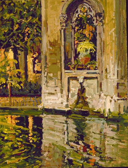 GRACIA MANUEL DE 1937-
FUENTE EN EL JARDIN