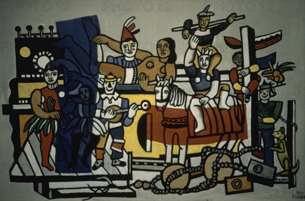LEGER FERNAND 1881/1955
ESCENA DE CARNAVAL-EL GRAN DESFILE-CUBISMO FRANCES
HOUSTON-TEXAS, MENIL COLECCION
EEUU