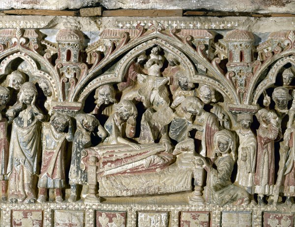 SEPULCRO DE DOÑA LEONOR RUIZ DE CASTRO SEGUNDA ESPOSA DEL INFANTE DON FELIPE- DET DEL DUELO - S XIII
VILLALCAZAR DE SIRGA, IGLESIA DE SANTA MARIA LA BLANCA
PALENCIA

This image is not downloadable. Contact us for the high res.